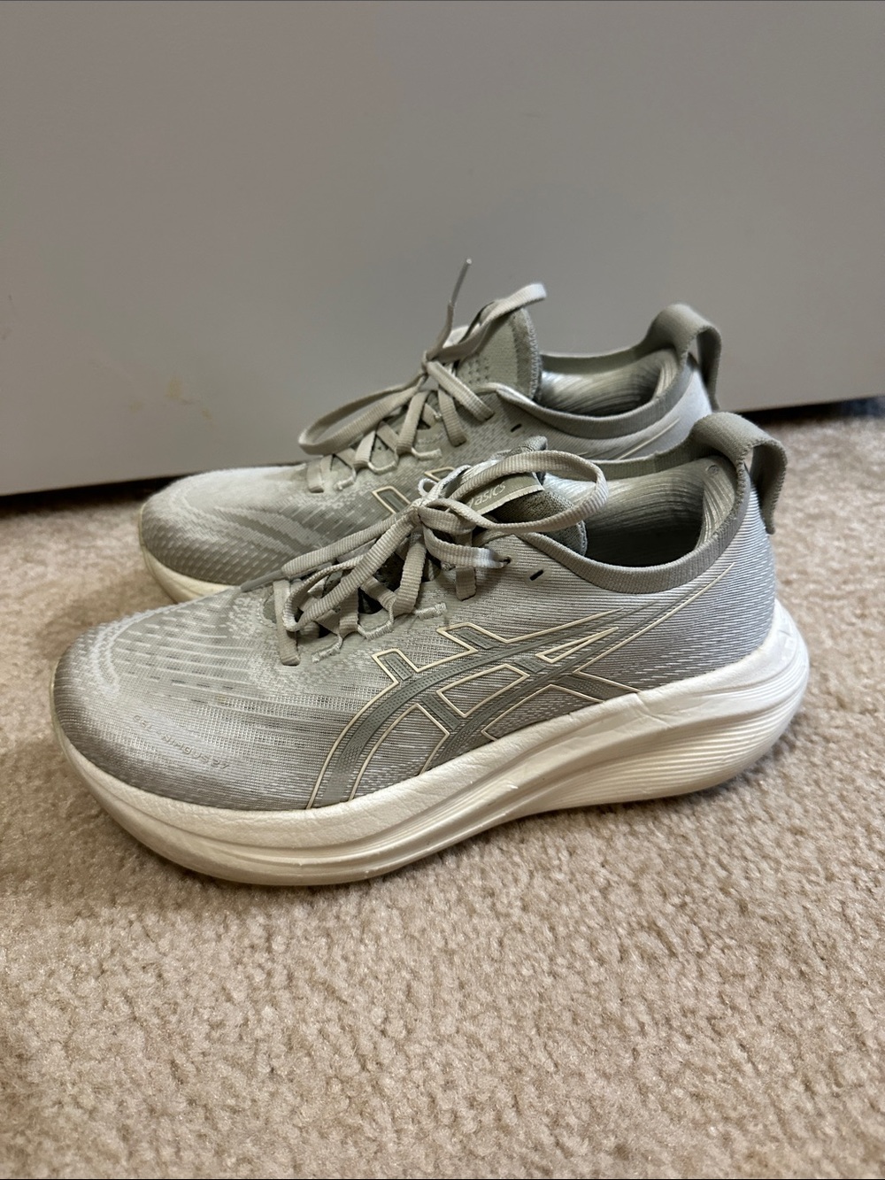 Asics Gray and White Women's Running Shoes